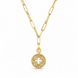 18K Yellow Gold 0.08 ctw Lariat Diamond Necklace