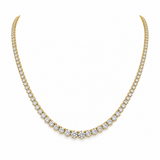 14K Yellow Gold 5.58 ctw Tennis Diamond Necklace