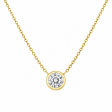 18K Yellow Gold 0.19 ctw Single Station Diamond Necklace