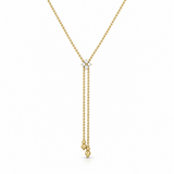 18K Yellow Gold 0.30 ctw Lariat Diamond Necklace