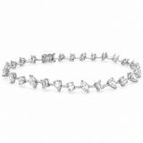 18K White Gold 4.77 ctw Tennis Diamond Bracelet