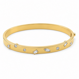 18K Yellow Gold 1.10 ctw Bangle Diamond Bracelet