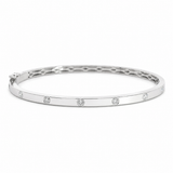 18K White Gold 0.47 ctw Bangle Diamond Bracelet
