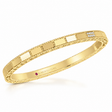 18K Yellow Gold 0.05 ctw Bangle Diamond Bracelet