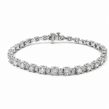 14K White Gold 5.45 ctw Tennis Diamond Bracelet