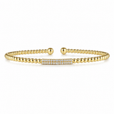 14K Yellow Gold 0.13 ctw Bangle Diamond Bracelet