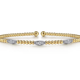 14K Two Tone 0.17 ctw Bangle Diamond Bracelet