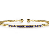14K Yellow Gold Bangle 0.36ctw Sapphire Bracelet