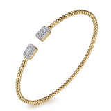 14K Yellow Gold 0.55 ctw Bangle Diamond Bracelet