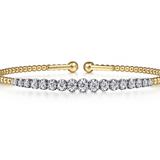 14K Two Tone 0.75 ctw Bangle Diamond Bracelet