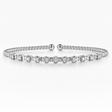 14K White Gold 0.32 ctw Bangle Diamond Bracelet