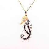 Denny Wong Blue Sapphire Seahorse Pendant with Diamonds