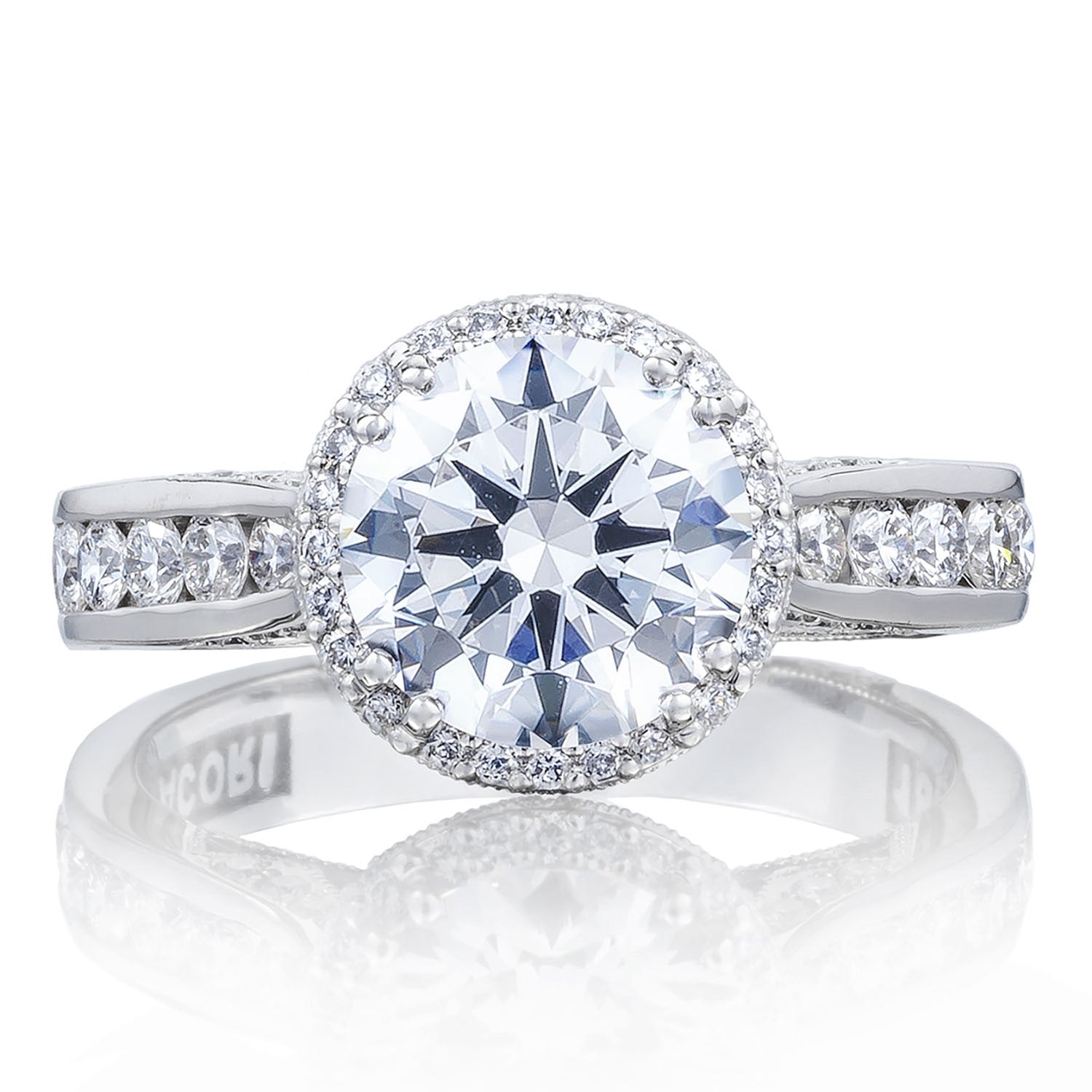 Round with Cushion Bloom Engagement Ring