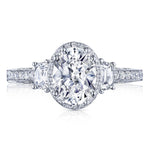 Oval 3-Stone Engagement Ring