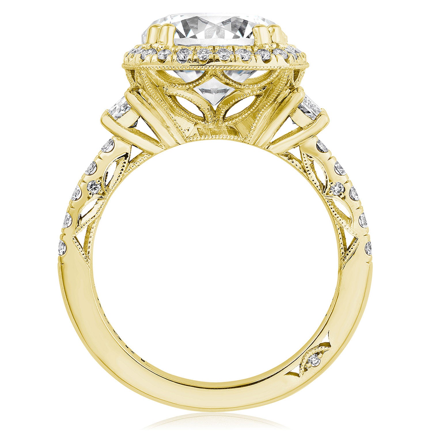 Cushion 3-Stone Engagement Ring