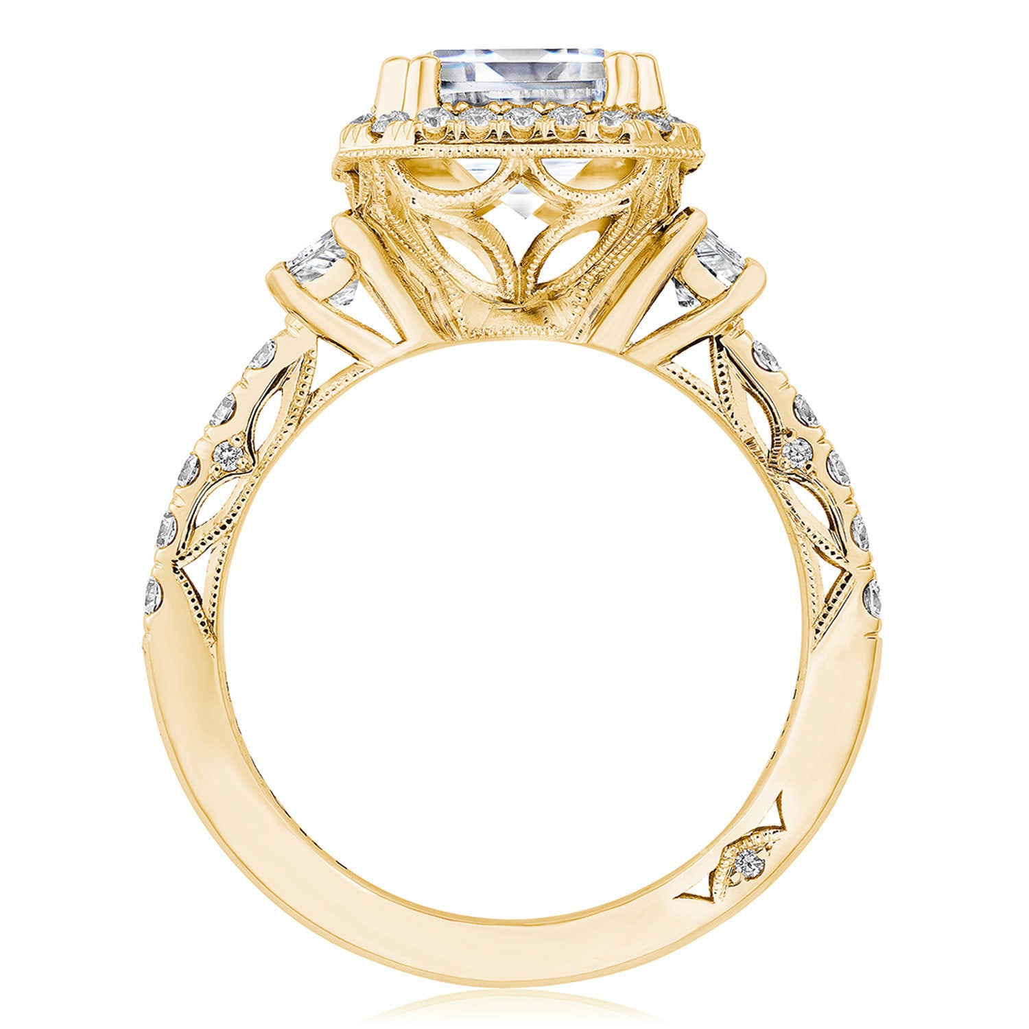 Emerald 3-Stone Engagement Ring