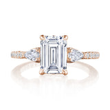 Emerald 3-Stone Engagement Ring