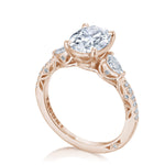 Oval 3-Stone Engagement Ring