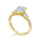 Oval 3-Stone Engagement Ring