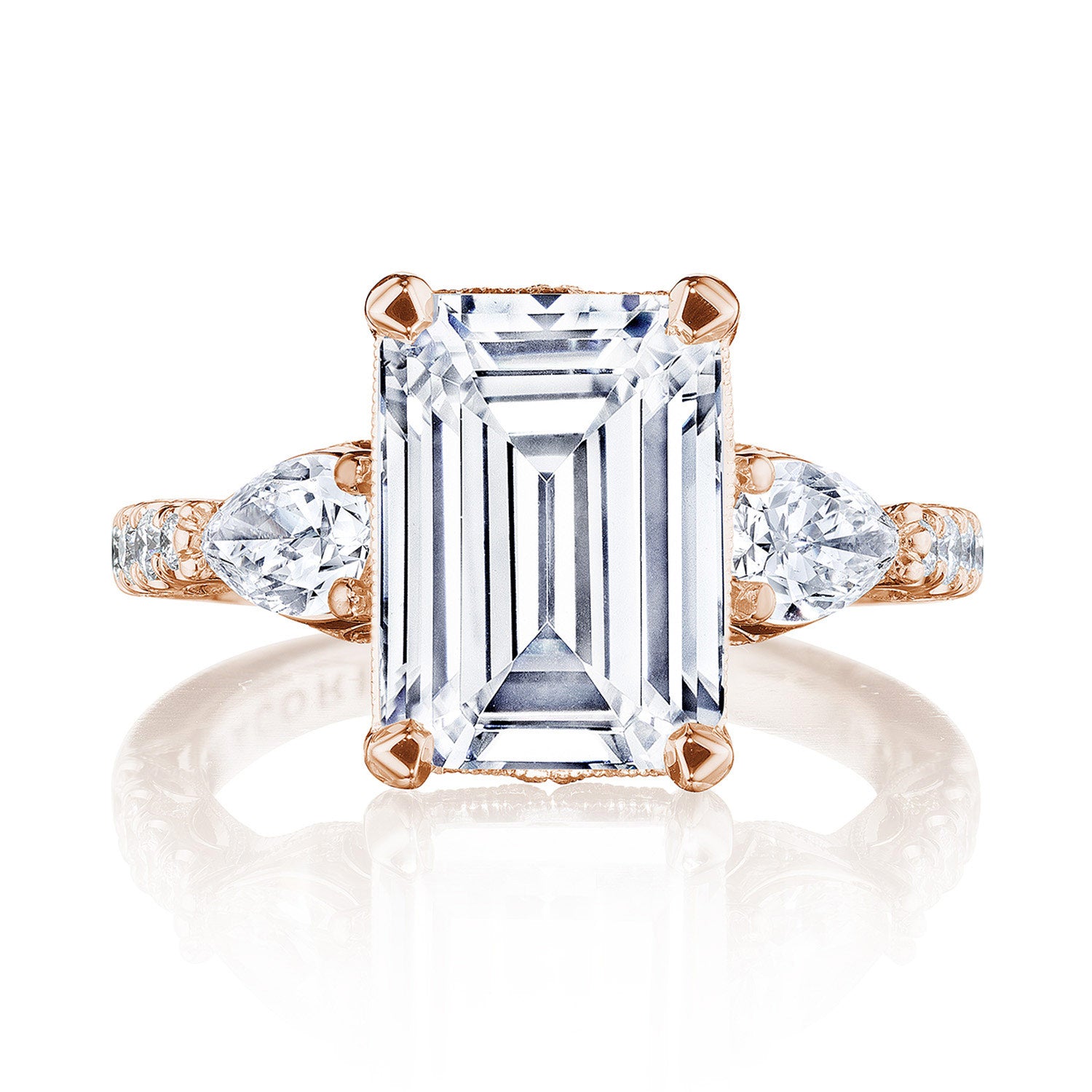 Emerald 3-Stone Engagement Ring