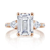 Emerald 3-Stone Engagement Ring