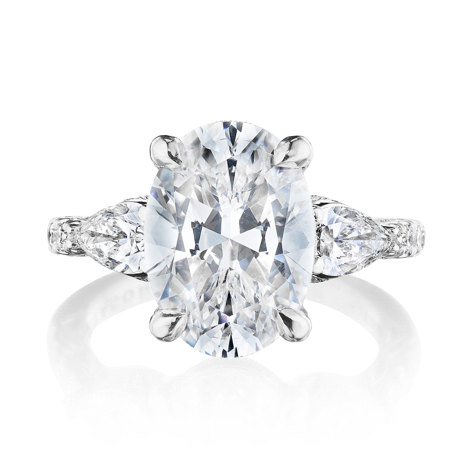Oval 3-Stone Engagement Ring