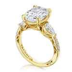 Oval 3-Stone Engagement Ring