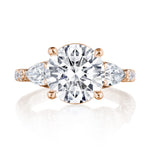 Round 3-Stone Engagement Ring