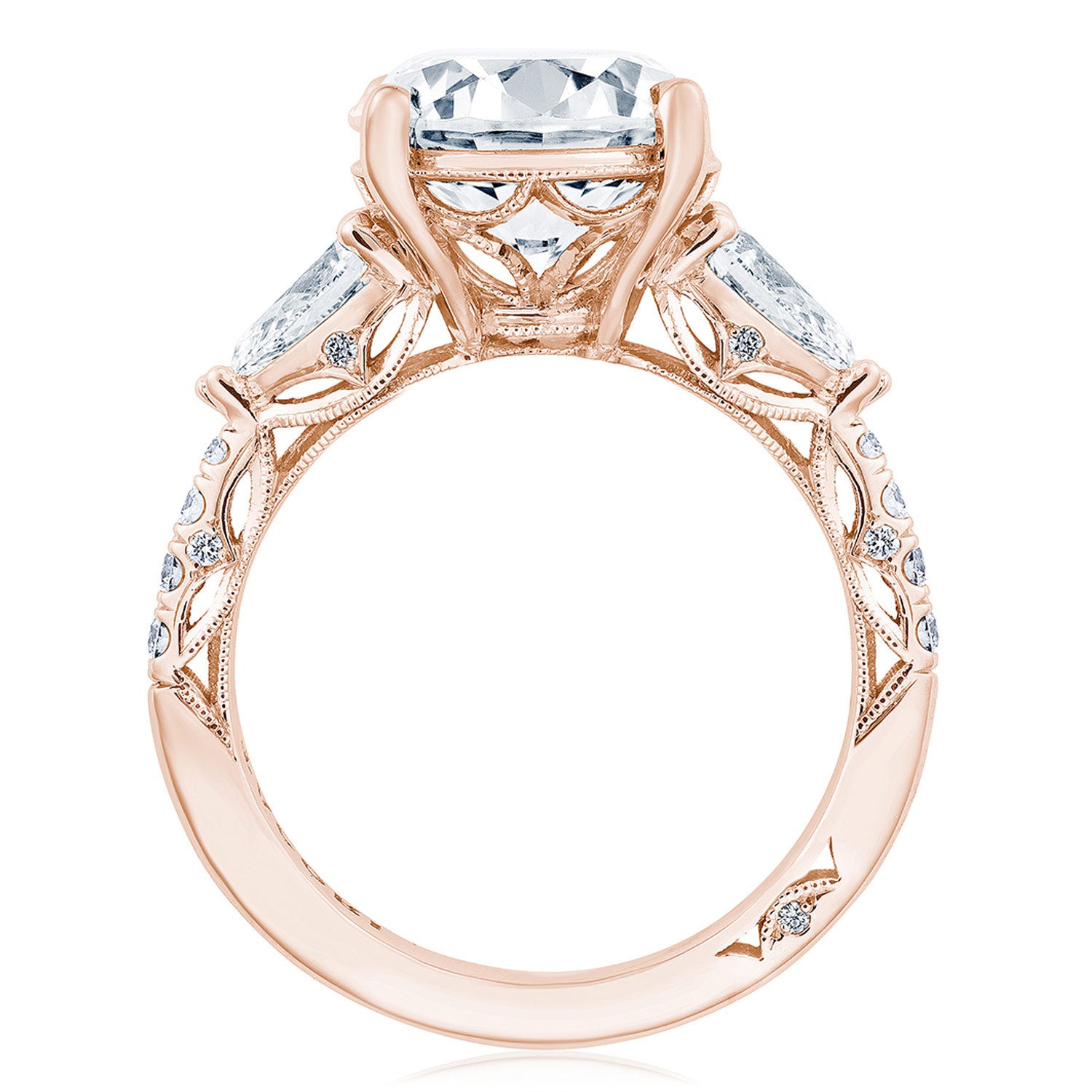 Round 3-Stone Engagement Ring