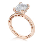 Emerald Solitaire Engagement Ring