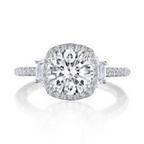 Cushion 3-Stone Engagement Ring