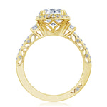 Cushion 3-Stone Engagement Ring
