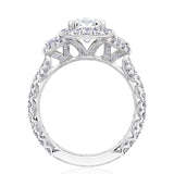 Oval 3-Stone Engagement Ring