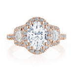 Oval 3-Stone Engagement Ring