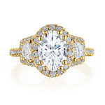 Oval 3-Stone Engagement Ring
