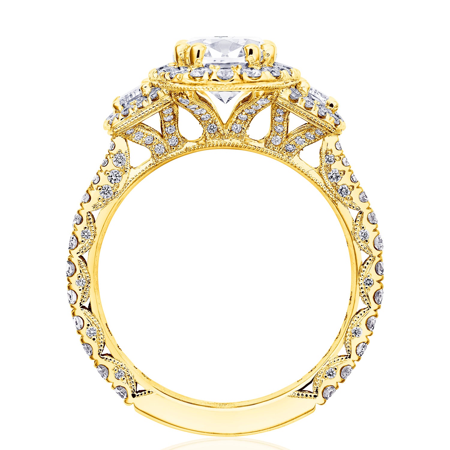 Oval 3-Stone Engagement Ring