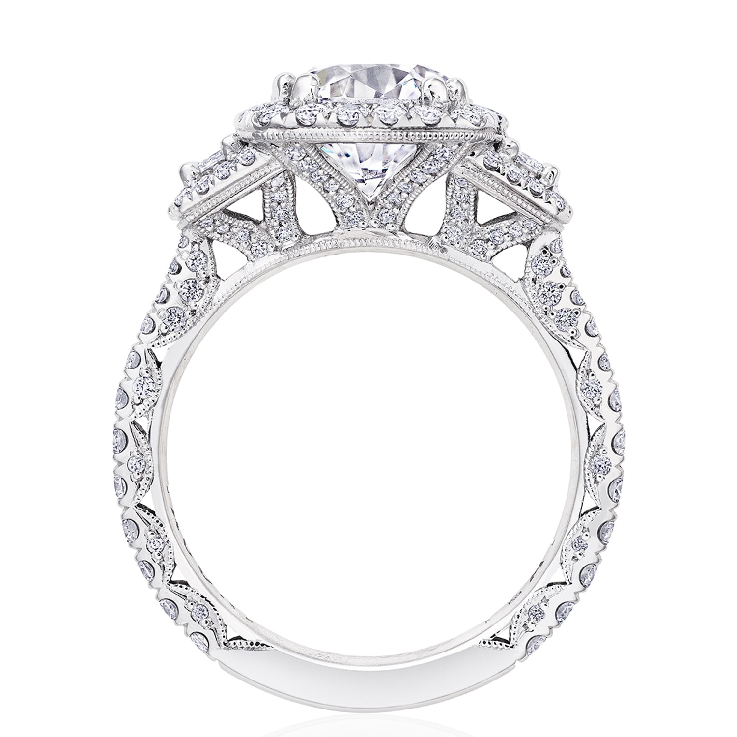 Round 3-Stone Engagement Ring