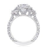 Round 3-Stone Engagement Ring