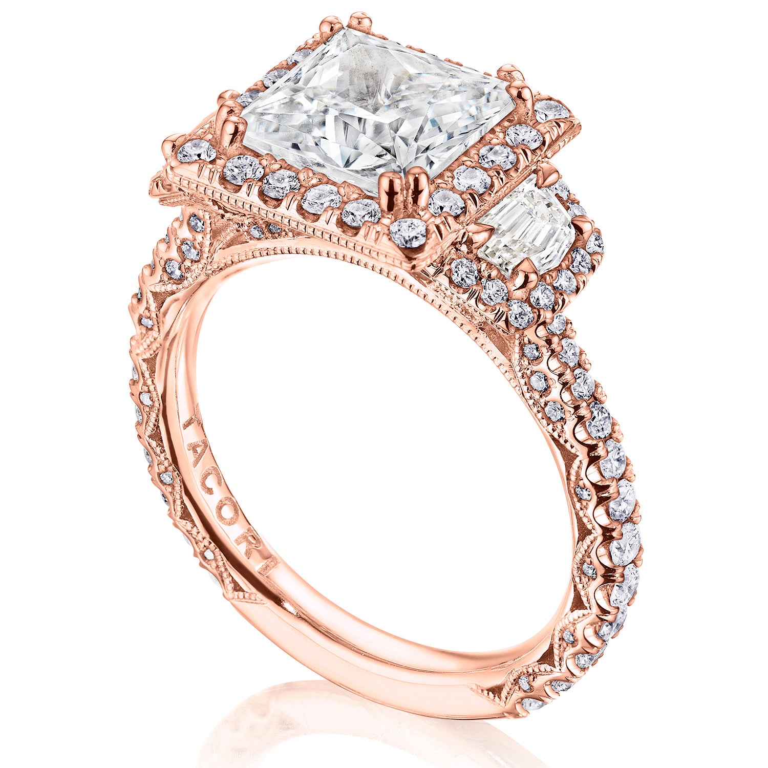 Princess 3-Stone Engagement Ring