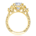 Round 3-Stone Engagement Ring