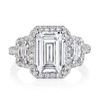 Emerald 3-Stone Engagement Ring