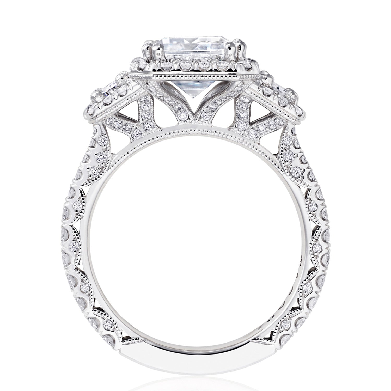 Emerald 3-Stone Engagement Ring