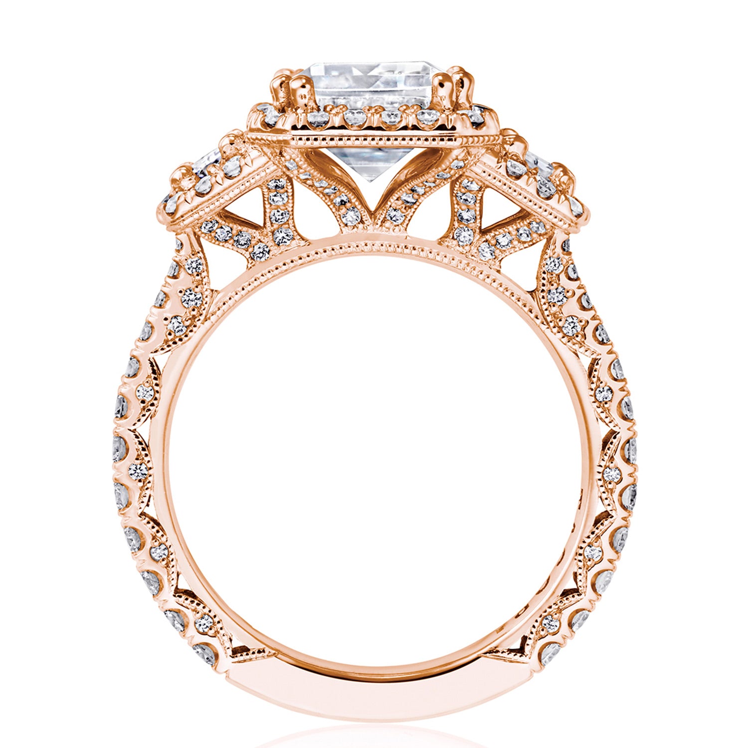 Emerald 3-Stone Engagement Ring