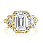 Emerald 3-Stone Engagement Ring
