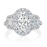 Oval 3-Stone Engagement Ring