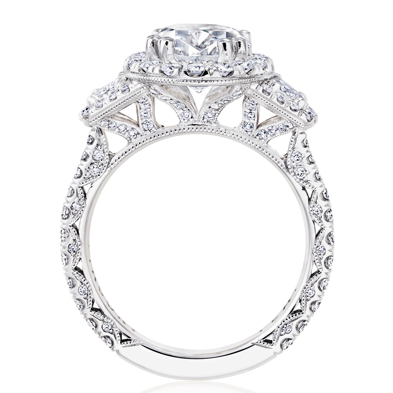 Oval 3-Stone Engagement Ring