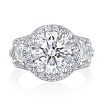 Round 3-Stone Engagement Ring
