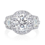 Round 3-Stone Engagement Ring