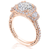 Round 3-Stone Engagement Ring