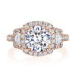 Round 3-Stone Engagement Ring